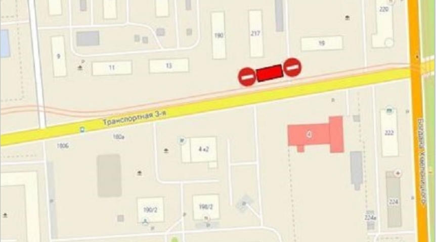 Город В Омске на две недели закроют участок дороги у здания пожарной части
