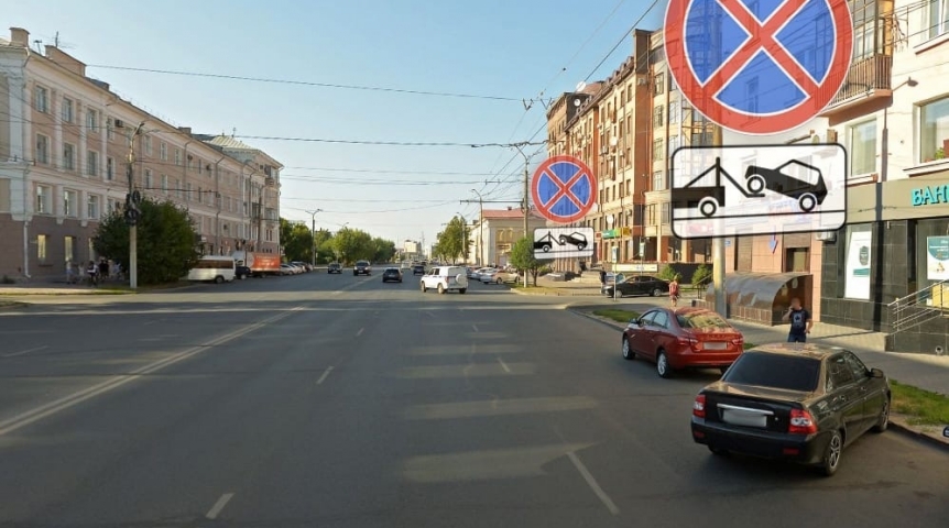 Город Омичам запретят парковаться вблизи «Голубого огонька»