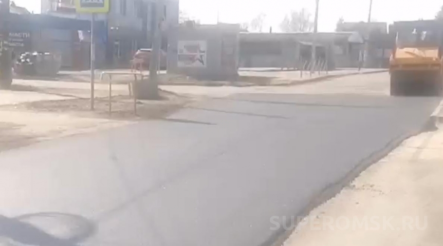 В Омске начали ремонт улицы Суворова
