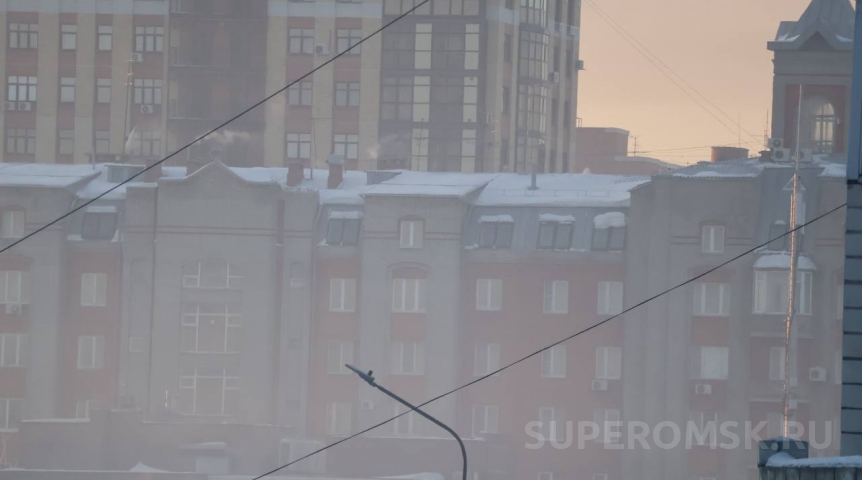 Омск накрыл густой смог Омск накрыл густой смог