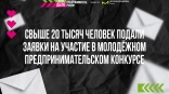 Свыше 20 тысяч человек подали заявки на участие в молодежном предпринимательском конкурсе Свыше 20 тысяч человек подали заявки на участие в молодежном предпринимательском конкурсе