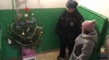 Омичи украсили подъезд украденной со двора елкой Омичи украсили подъезд украденной со двора елкой