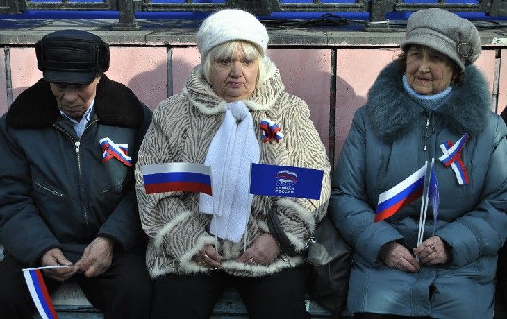 Митинг омичей в поддержку Крыма выполнил установку на массовость