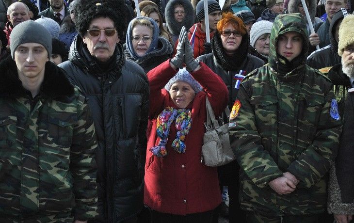 Митинг омичей в поддержку Крыма выполнил установку на массовость