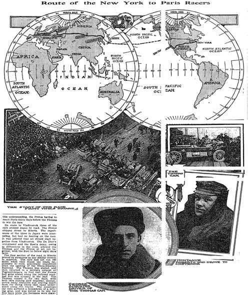 The New York Times 1908 года: первая кругосветная автогонка завязла в омских болотах The New York Times 1908 года: первая кругосветная автогонка завязла в омских болотах