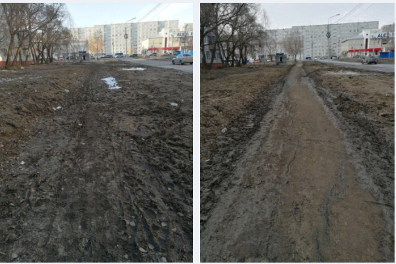 Для жителей Левобережья восстановили тротуар