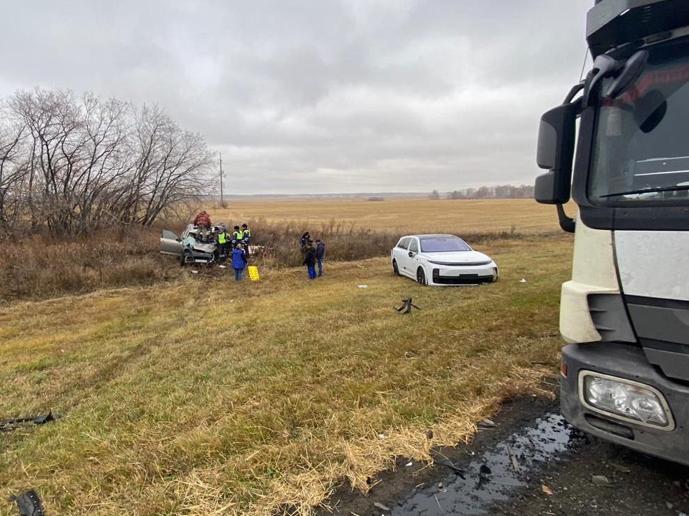 Появились фото ДТП с груженым автовозом на трассе под Омском Появились фото ДТП с груженым автовозом на трассе под Омском