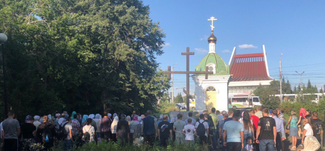 Омичи попросили у покровителя города помощи в восстановлении Ильинского собора Омичи попросили у покровителя города помощи в восстановлении Ильинского собора