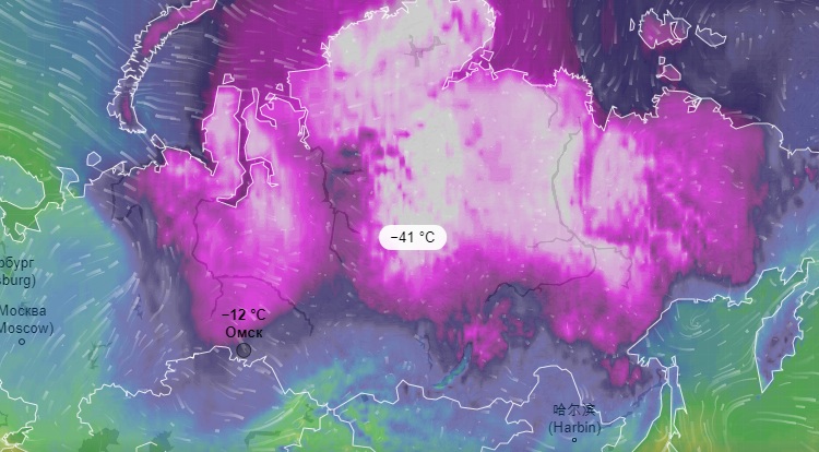 Холодный фронт с морозами до -40 °С накроет половину России: затронет и Омскую область Холодный фронт с морозами до -40 °С накроет половину России: затронет и Омскую область