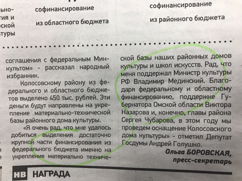 Голушко приписывает заслуги Назарова через райгазеты Голушко приписывает заслуги Назарова через райгазеты