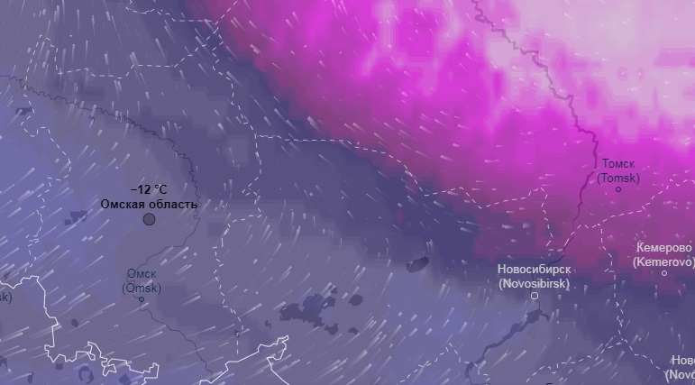 Морозный фронт до -44°С из Заполярья подступит вплотную к Омской области Морозный фронт до -44°С из Заполярья подступит вплотную к Омской области