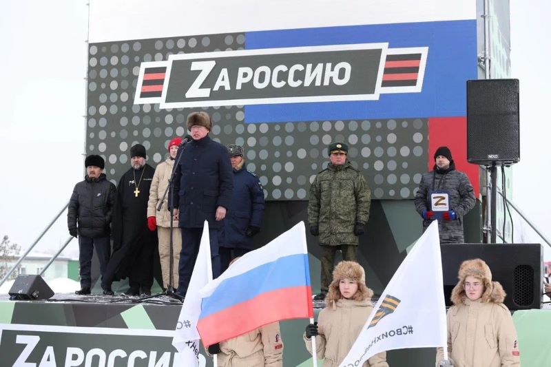 В Омской области второй раз за январь проводили мобилизованных в зону СВО
