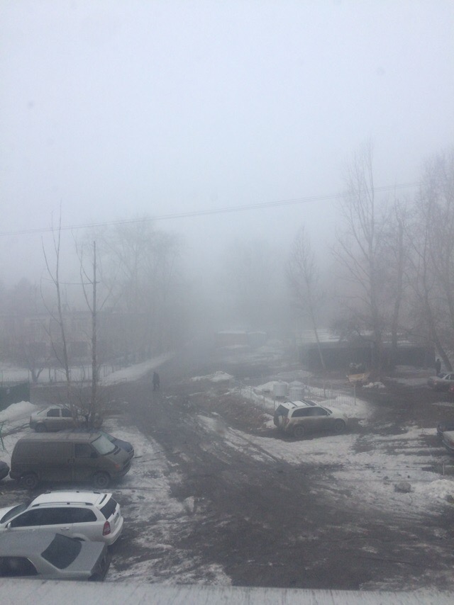 Омичи делятся фотографиями опустившегося на Омск густого тумана Омичи делятся фотографиями опустившегося на Омск густого тумана