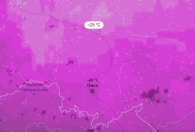 Холодный фронт принесет в Омскую область январские морозы до -29 °С Холодный фронт принесет в Омскую область январские морозы до -29 °С