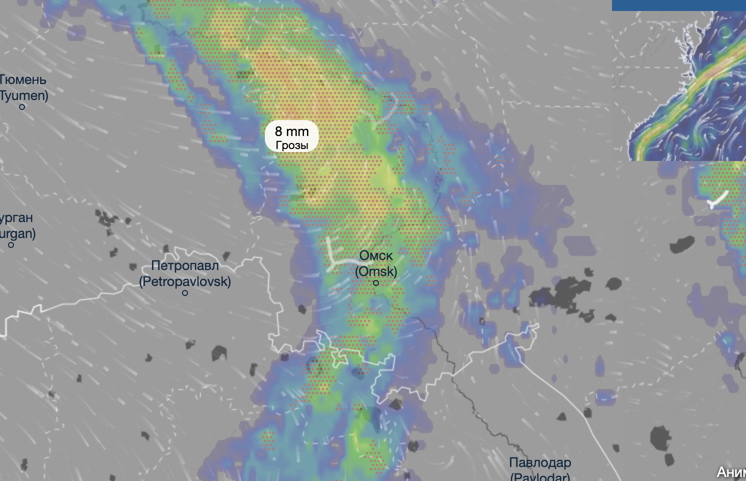 На Омск и область идет перманентный дождь