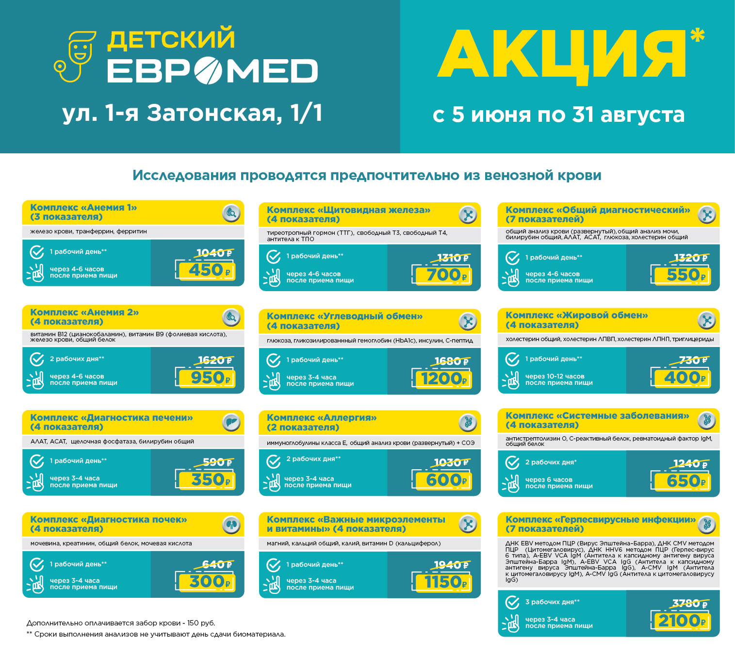 В «Евромеде» подготовили выгодные предложения по лабораторной диагностике для детей с рождения В «Евромеде» подготовили выгодные предложения по лабораторной диагностике для детей с рождения