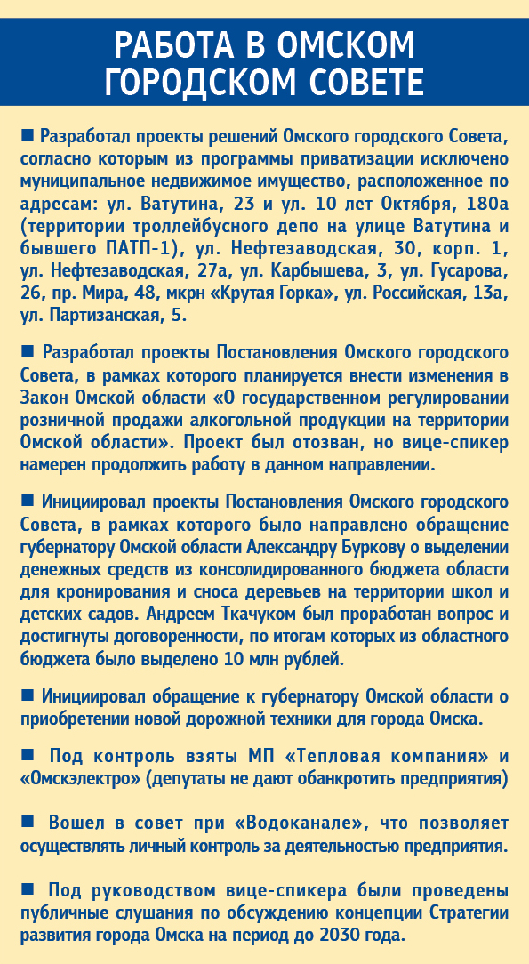 Андрей Ткачук: «Главная цель нашей работы – навести порядок в городе» Андрей Ткачук: «Главная цель нашей работы – навести порядок в городе»