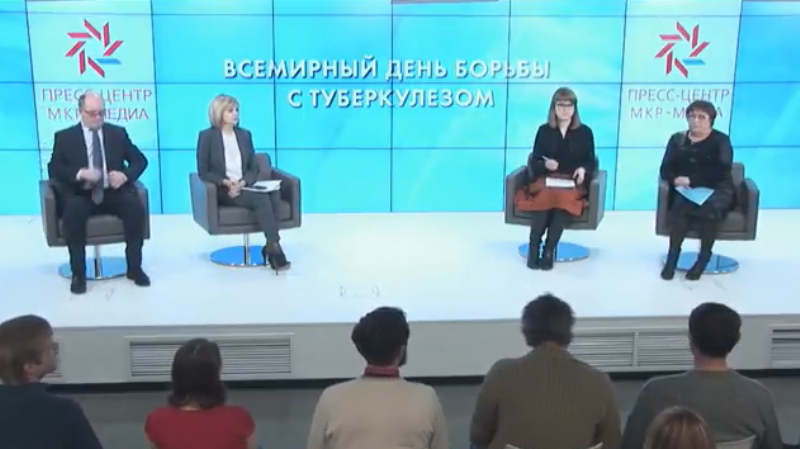Участники пресс-конференции по туберкулезу Участники пресс-конференции по туберкулезу