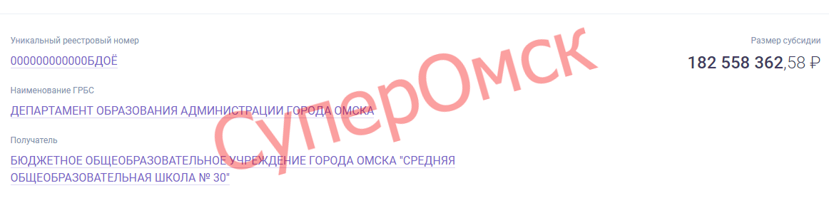 Омский депобразования «одарил» одну из городских школ субсидией более чем в 182 миллиона рублей Омский депобразования «одарил» одну из городских школ субсидией более чем в 182 миллиона рублей