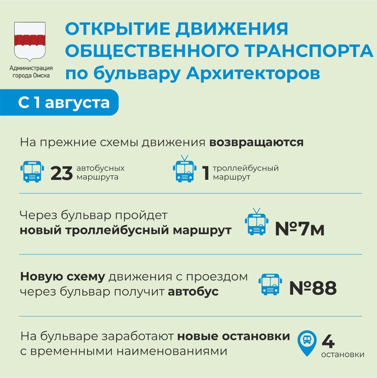 В Омске изменятся схемы движения 23 автобусов после открытия бульвара Архитекторов В Омске изменятся схемы движения 23 автобусов после открытия бульвара Архитекторов