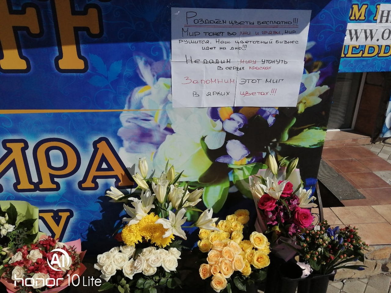 В пандемию коронавируса омские предприниматели от безысходности бесплатно раздают цветы В пандемию коронавируса омские предприниматели от безысходности бесплатно раздают цветы