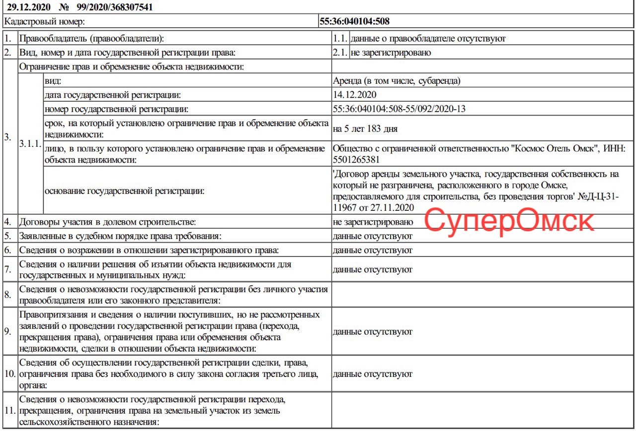 Компания Евтушенкова без торгов получила участок земли в центре Омска под здание в 14 этажей Компания Евтушенкова без торгов получила участок земли в центре Омска под здание в 14 этажей