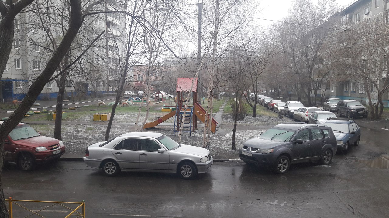 Снег в мае в Омске Снег в мае в Омске