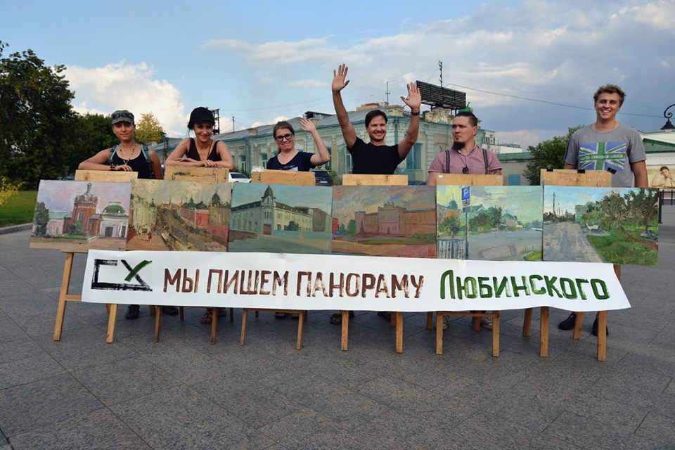 Любинский проспект оккупировали художники с мольбертами Любинский проспект оккупировали художники с мольбертами