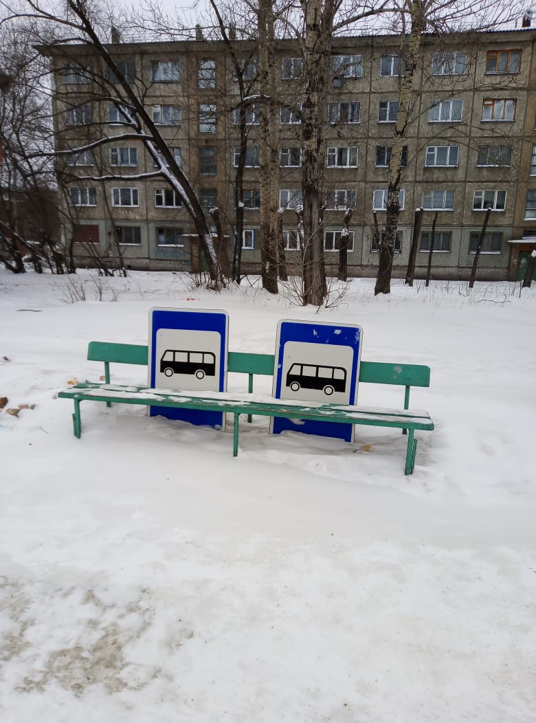 Омичи засняли неожиданность, подстерегающую на автобусной остановке Омичи засняли неожиданность, подстерегающую на автобусной остановке