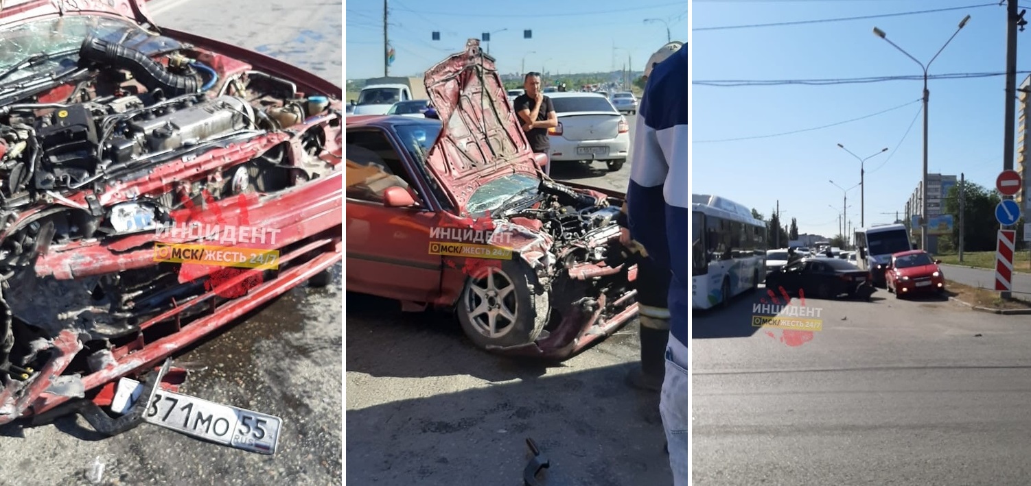 Появились фото жесткой массовой аварии на Левобережье Омска Появились фото жесткой массовой аварии на Левобережье Омска