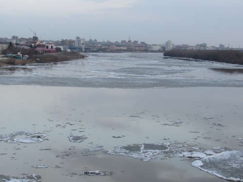 Ледоход в Омске Ледоход в Омске