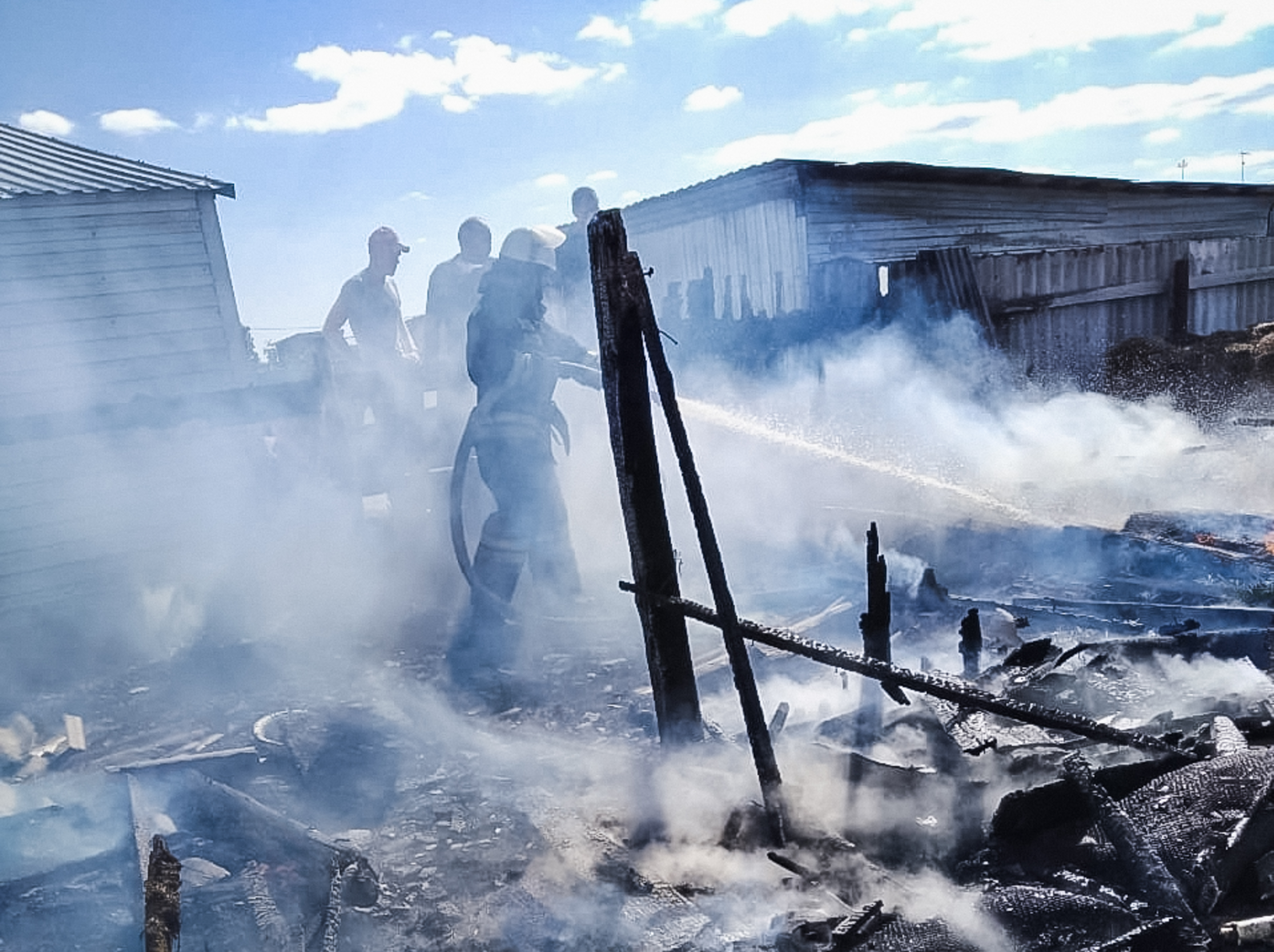 В Омской области из-за сильного ветра массово горели дворы в частных домах – фото В Омской области из-за сильного ветра массово горели дворы в частных домах – фото