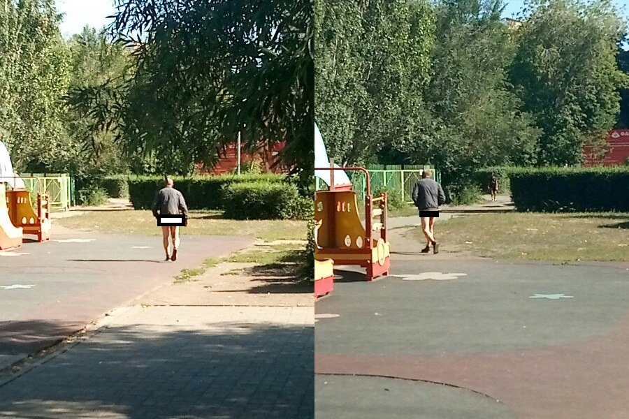 Горожане обсуждают в соцсетях гуляющего омича без трусов