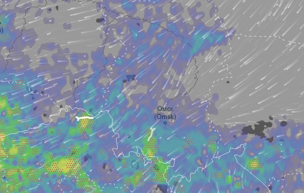 На Омск надвигается циклон с грозами, дождем и градом На Омск надвигается циклон с грозами, дождем и градом