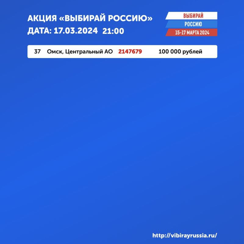 В Омской области провели завершающую раздачу подарков в рамках социальной акции «Выбирай Россию» В Омской области провели завершающую раздачу подарков в рамках социальной акции «Выбирай Россию»