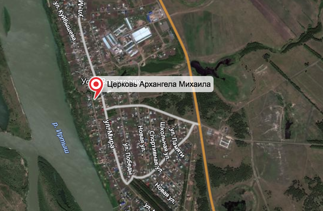 Под Омском горит храм Архангела Михаила