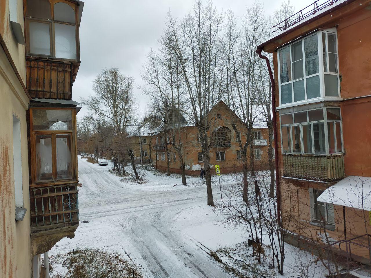 В Омске выпал первый снег